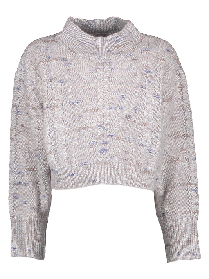 Lila kleurige gebreide trui met wol Ysolde Morley