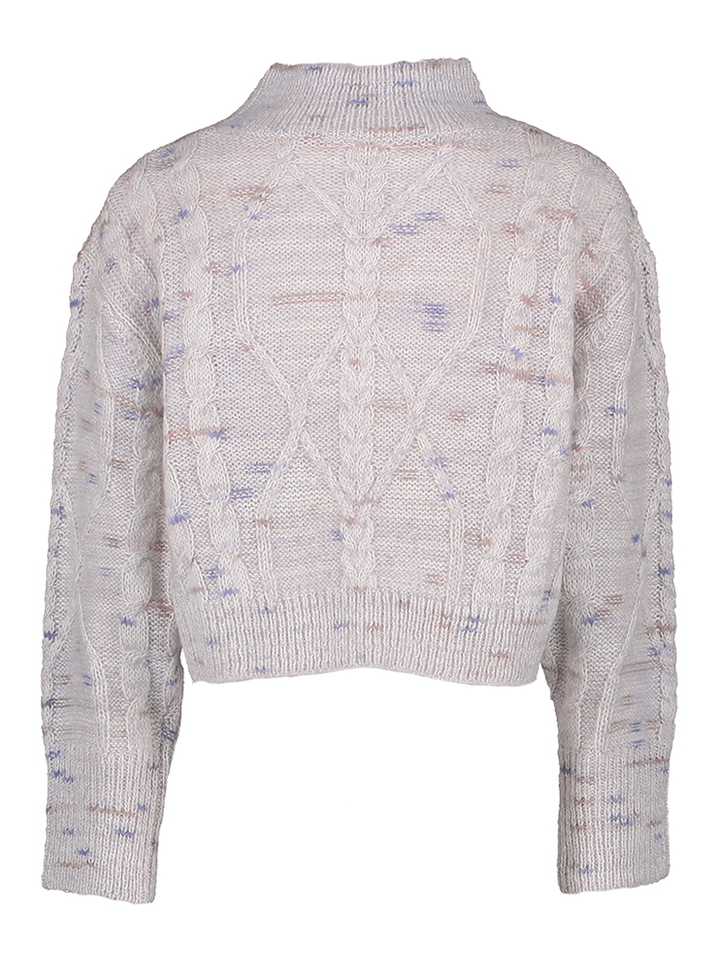 Lila kleurige gebreide trui met wol Ysolde Morley