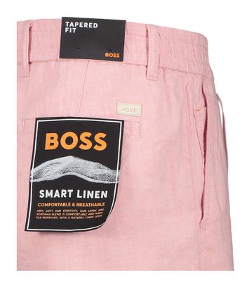 Roze linnen short tapered fit Hugo Boss