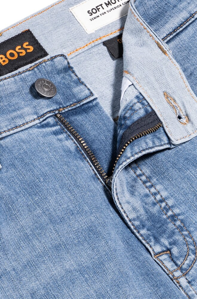 Blauwe slim fit jeans lightweight Delaware Hugo Boss