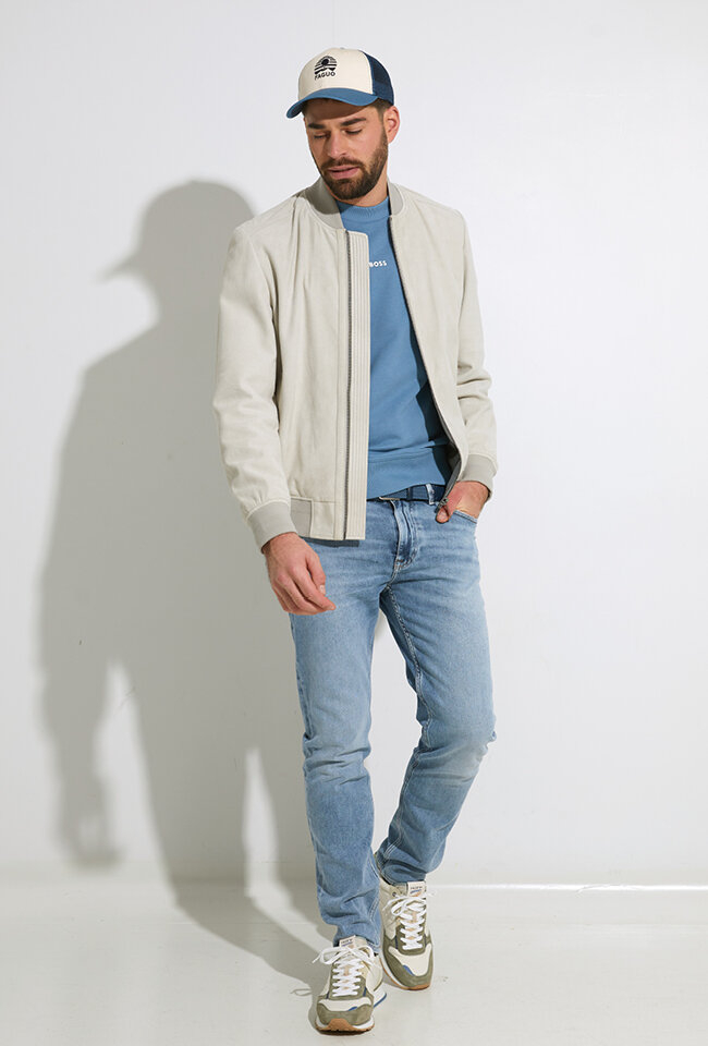 Blauwe slim fit jeans Hugo Boss