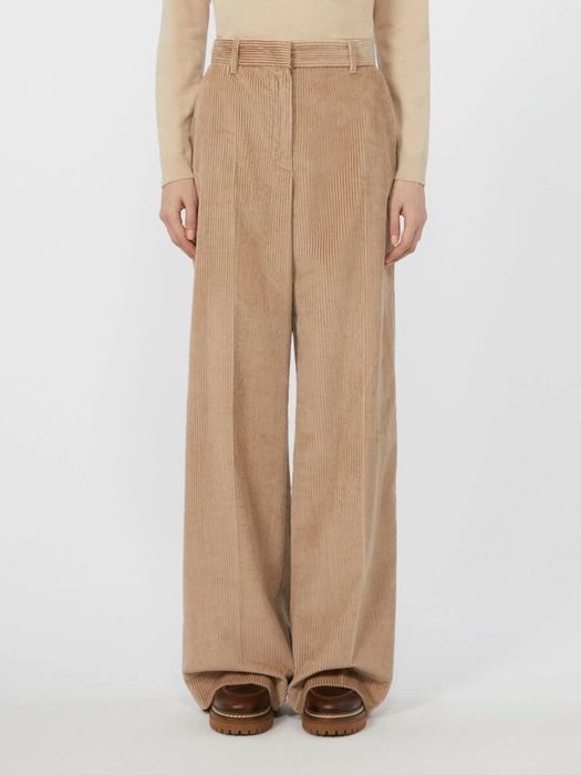 Beige ribfluwelen broek Tania Max Mara Weekend