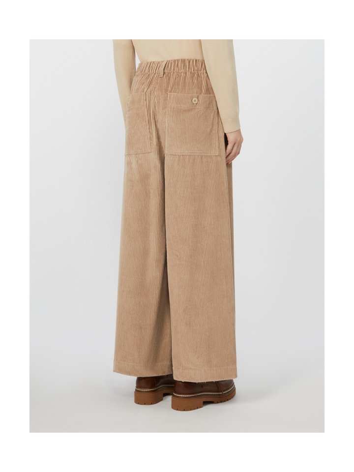 Roze ripfluwelen broek Ursola Max Mara