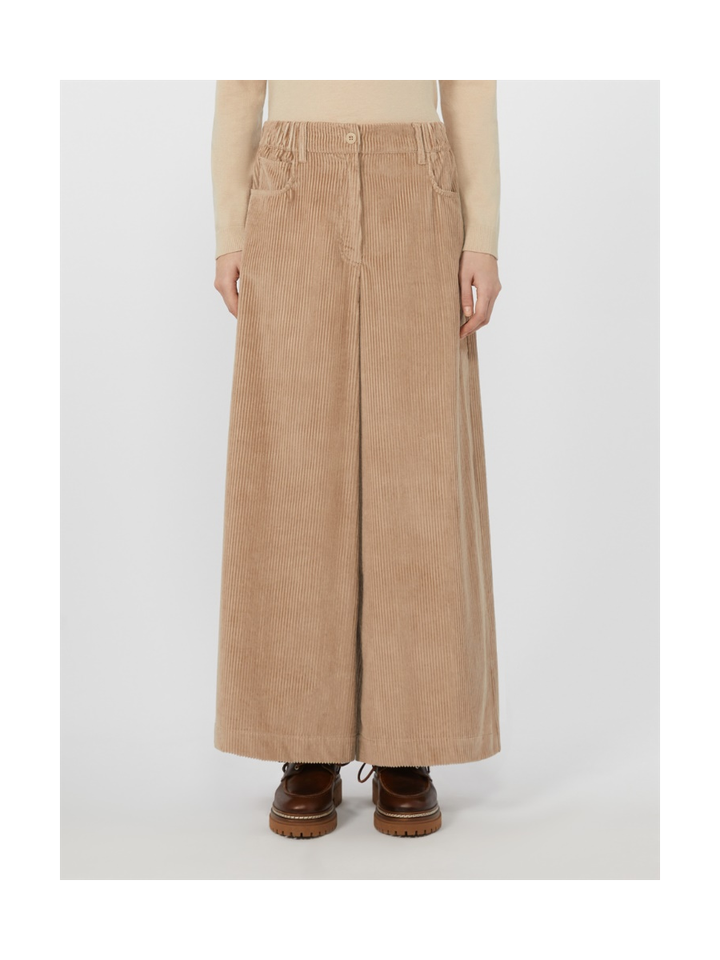 Roze ripfluwelen broek Ursola Max Mara