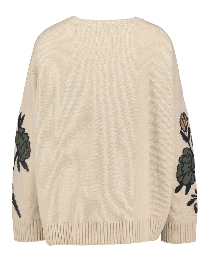 Beige trui met bloemen Pavidi Max Mara Weekend