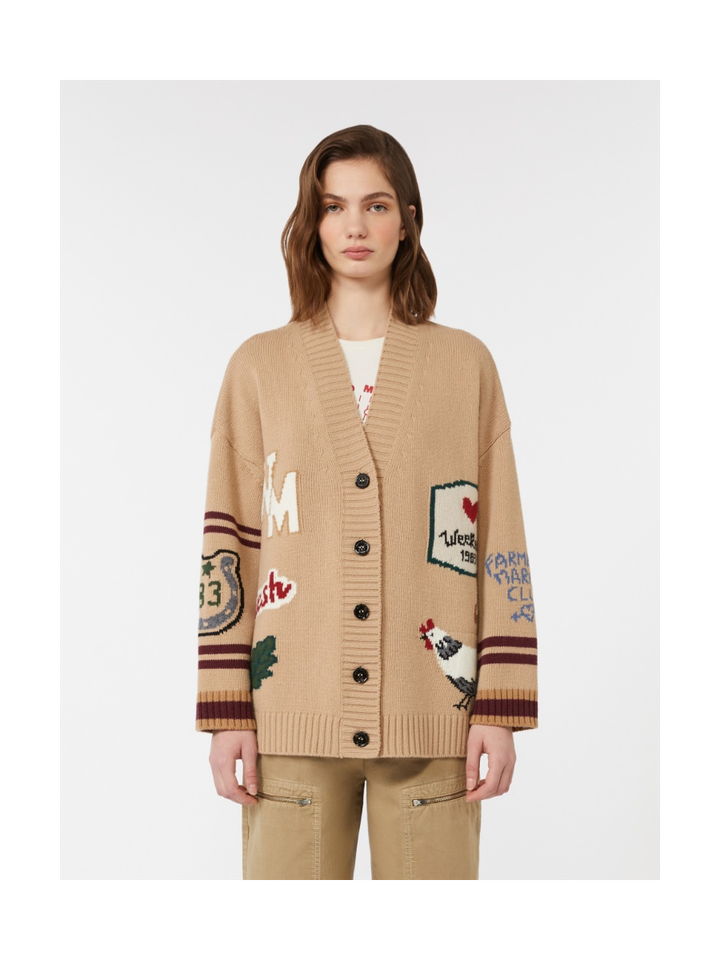 Beige gilet met knoopsluiting Belgio Max Mara 