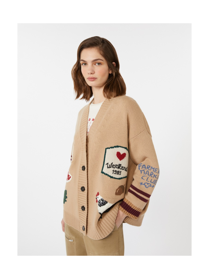 Beige gilet met knoopsluiting Belgio Max Mara 