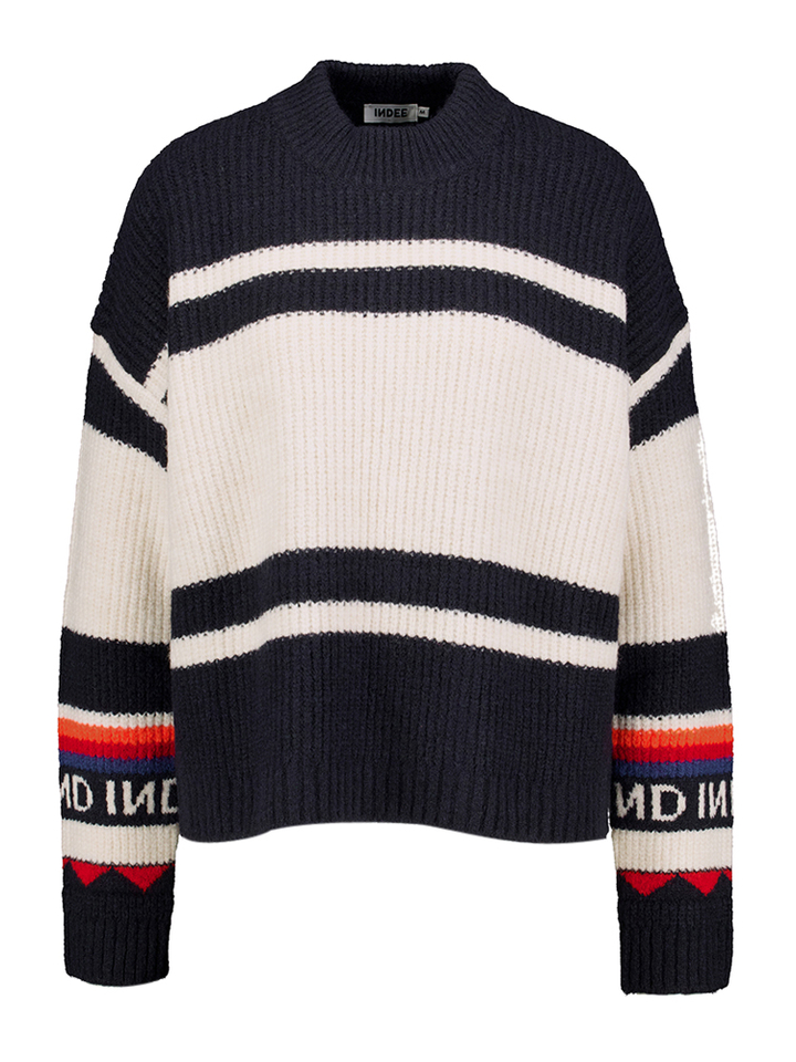 Donkerblauwe pull met witte strepen Torino Indee Girls 