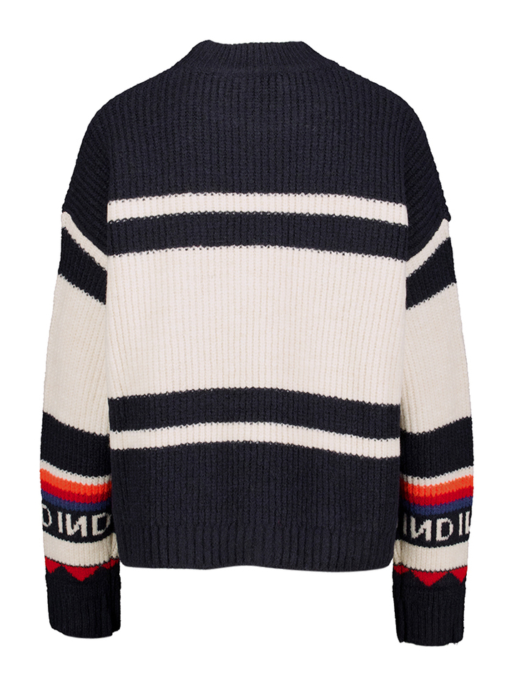 Donkerblauwe pull met witte strepen Torino Indee Girls 