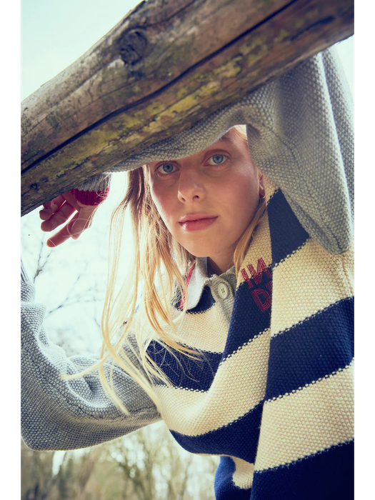 Multicolor gebreide polo met wol Thailand Indee Girls