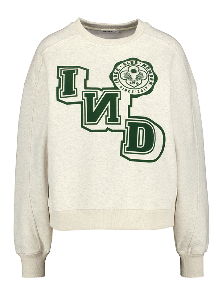 Off white sweater met opdruk Tattoo Indee Girls 