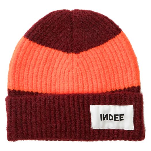 Merlot muts met strepen Tartan Indee