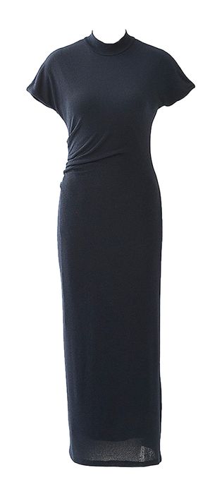 Donkerblauwe feestelijke maxi jurk Totally Indee Girls