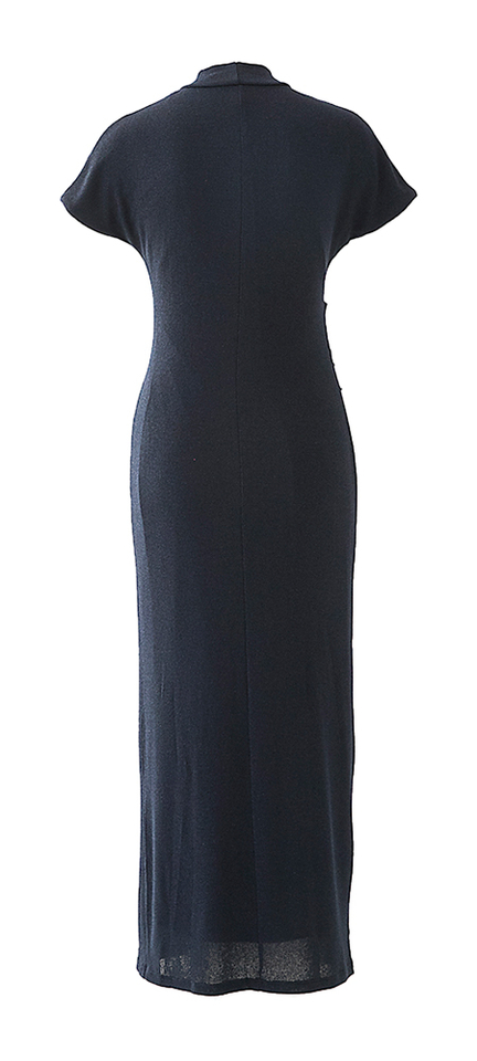 Donkerblauwe feestelijke maxi jurk Totally Indee Girls