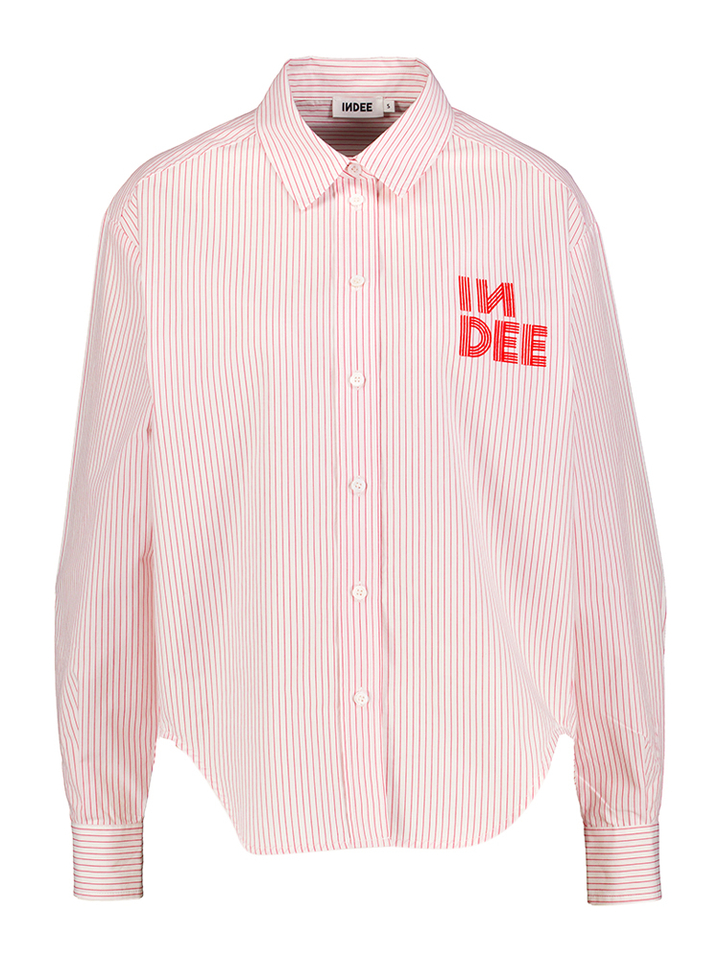 Witte bloes met erode strepen Tacoma T Indee Junior