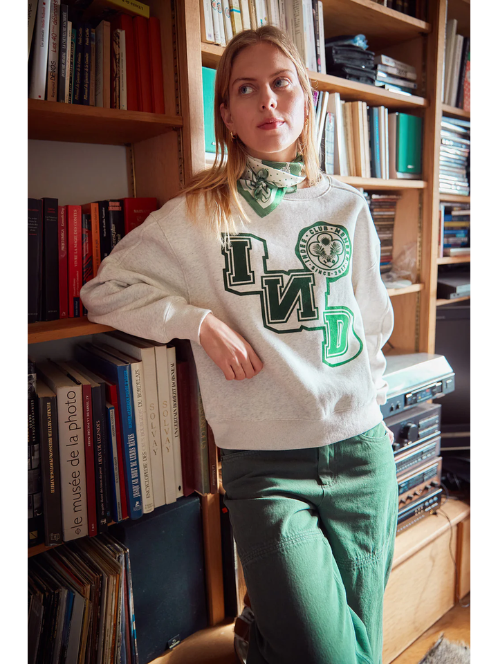 Grijze sweater met opdruk Tattoo Indee Junior