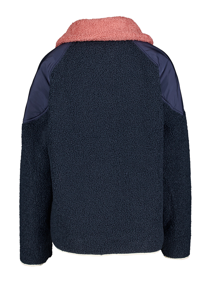 Blauwe jas met teddy detail Twins T Indee Junior