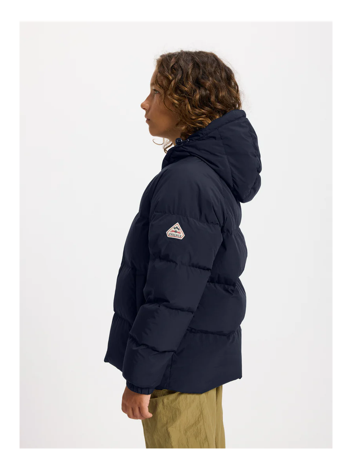 Blauwe padded winterjas met kap Sten Smooth Pyrenex 