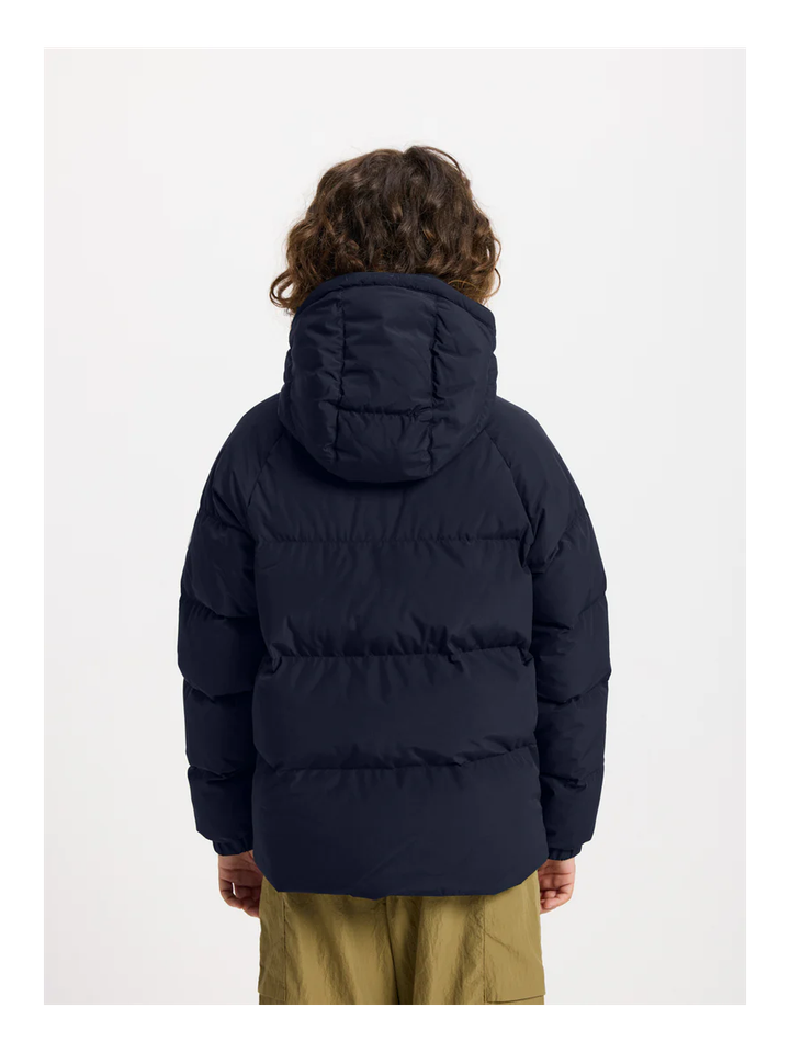 Blauwe padded winterjas met kap Sten Smooth Pyrenex 