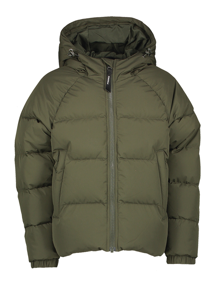 Kaki padded jas met kap Sten Smooth Pyrenex 