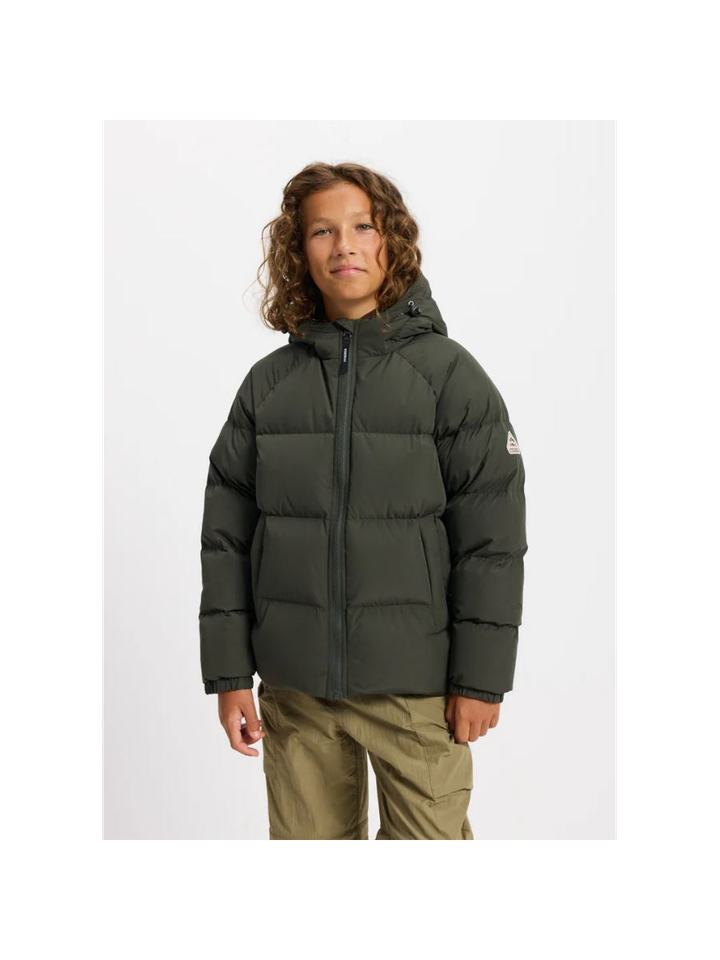 Kaki padded jas met kap Sten Smooth Pyrenex 