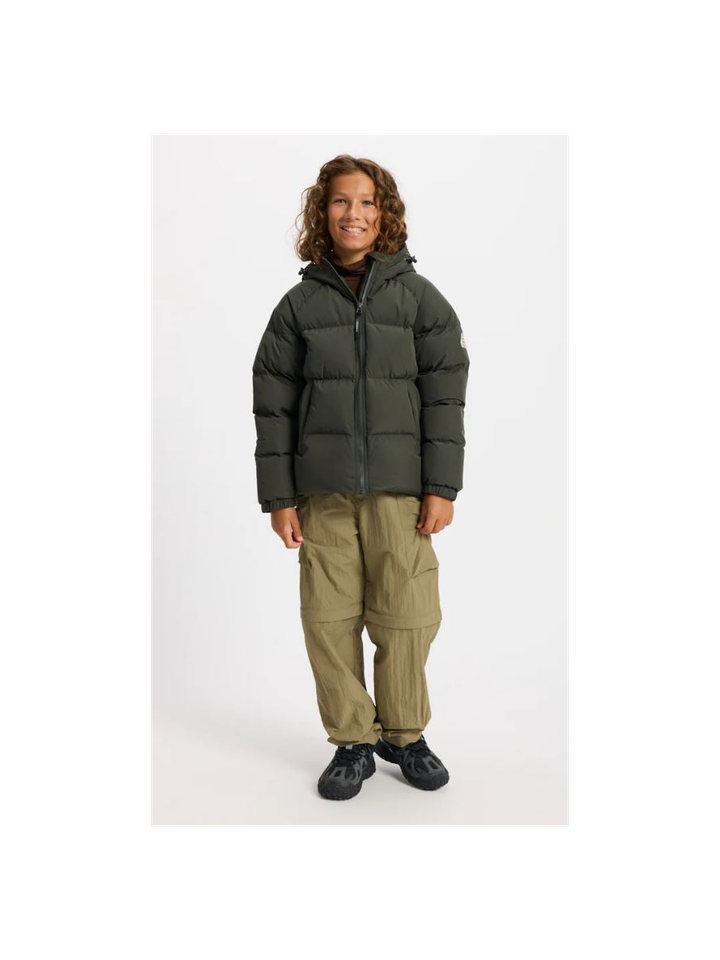 Kaki padded jas met kap Sten Smooth Pyrenex 