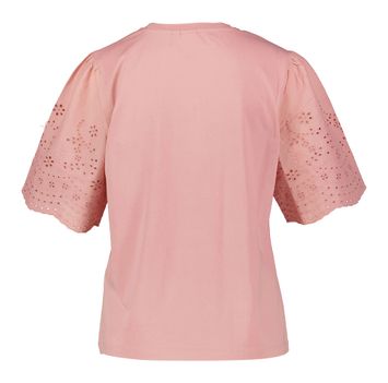 Oud roze t-shirt met broderie Yaslex Y.A.S