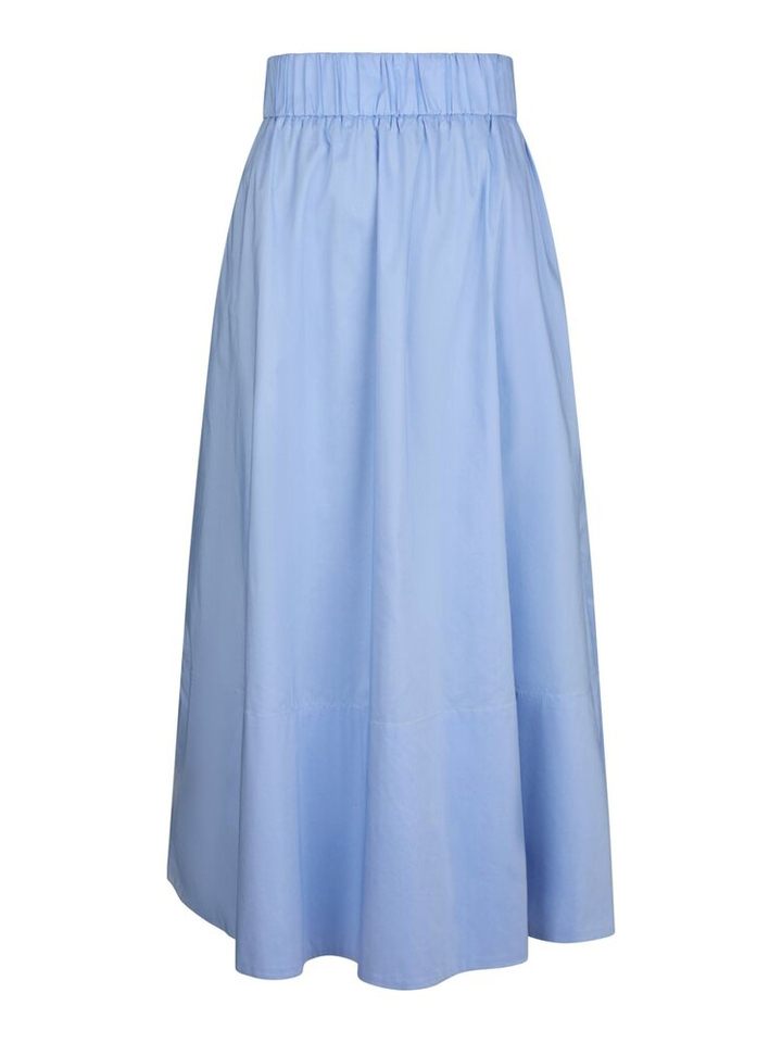 Lichtblauwe Katoenen rok met elastiek Yara Neo Noir 