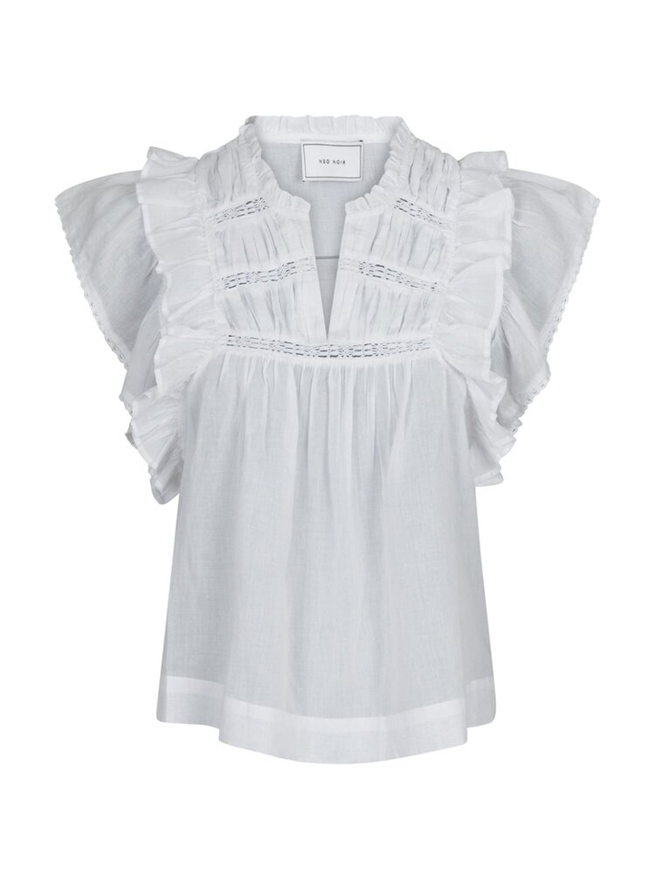 Witte top met broderie Jayla Neo Noir 