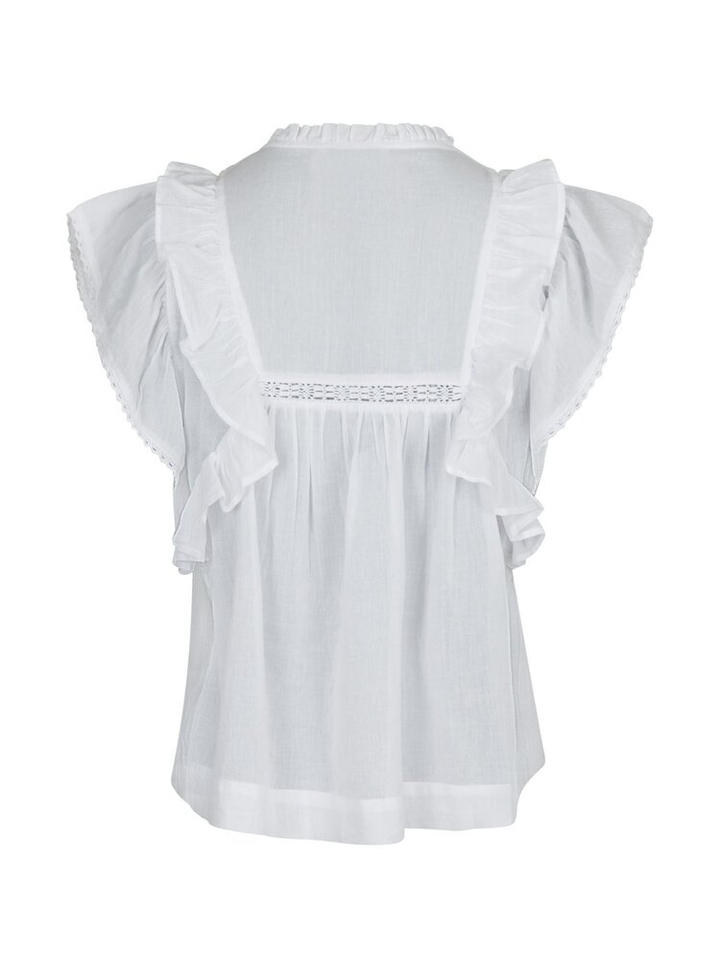 Witte top met broderie Jayla Neo Noir 
