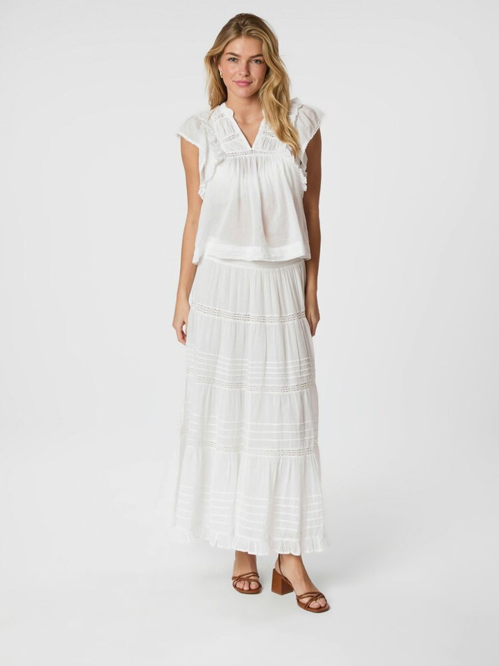 Witte top met broderie Jayla Neo Noir 