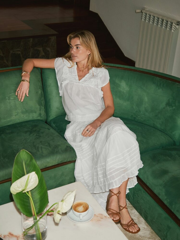 Witte top met broderie Jayla Neo Noir 