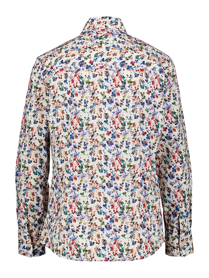 Wit katoenen blouse met bloemenprint Amon Cristiana Conti 