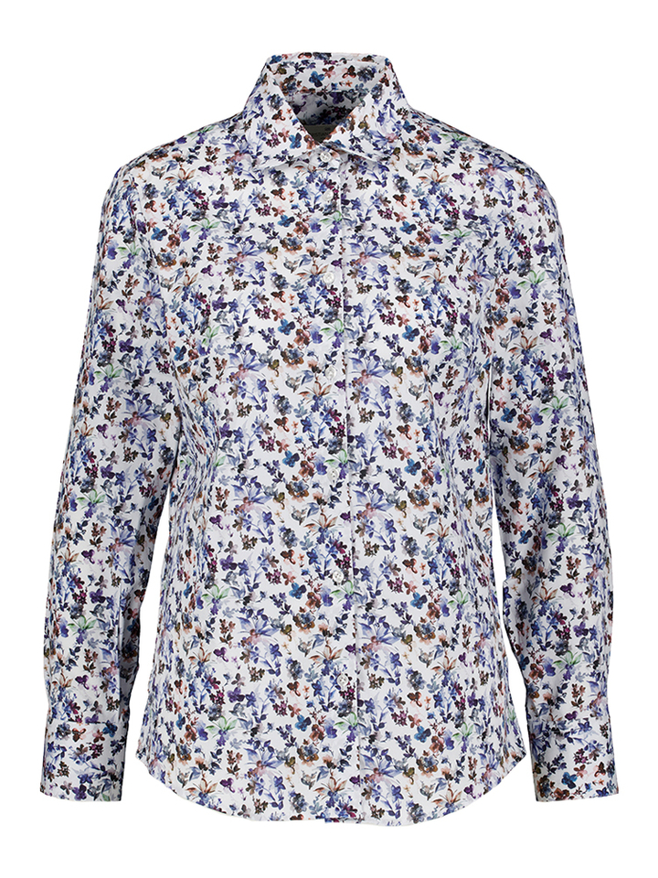 Wit katoenen bloes met bloemenprint Cristiana Conti 