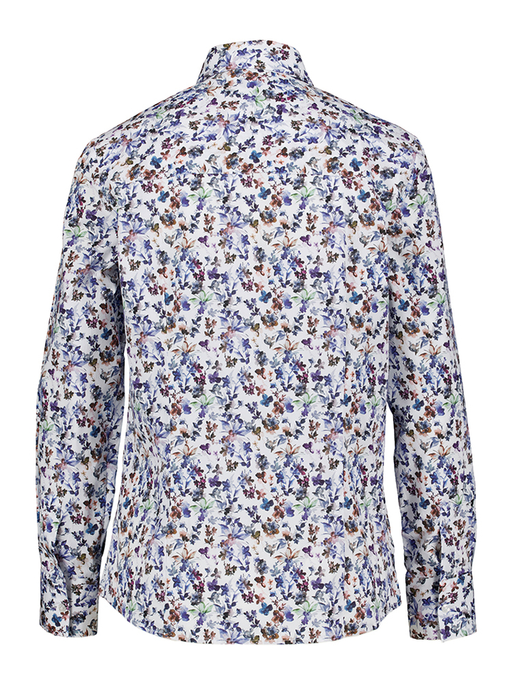 Wit katoenen bloes met bloemenprint Cristiana Conti 