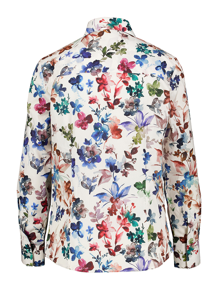 Wit katoenen blouse met bloemenprint Amon Cristiana Conti