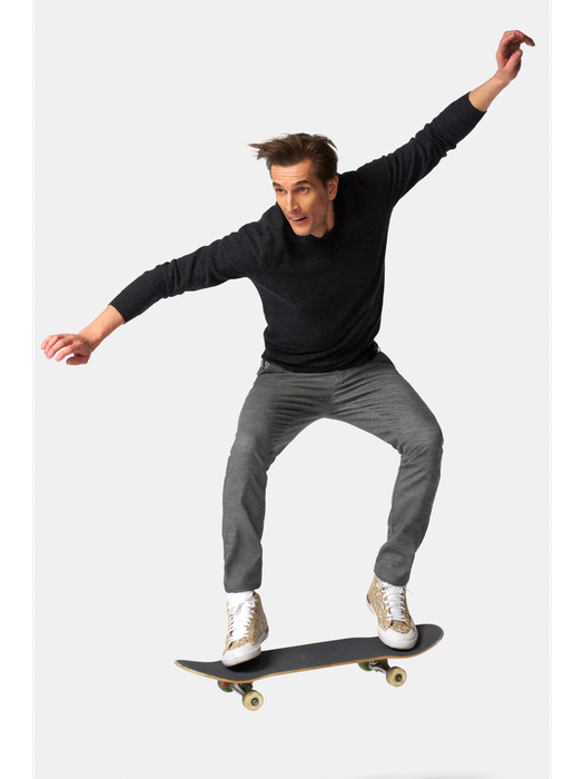 Grijze geklede broek Bonn Flannel Meyer