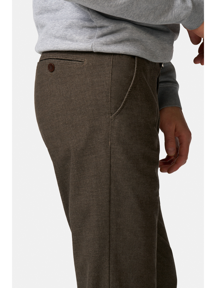 Bruine geklede broek Bonn Flannel Meyer
