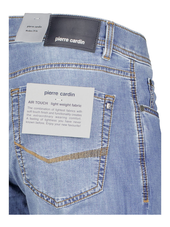 Blauwe tapered fit jeans Lyon Pierre Cardin