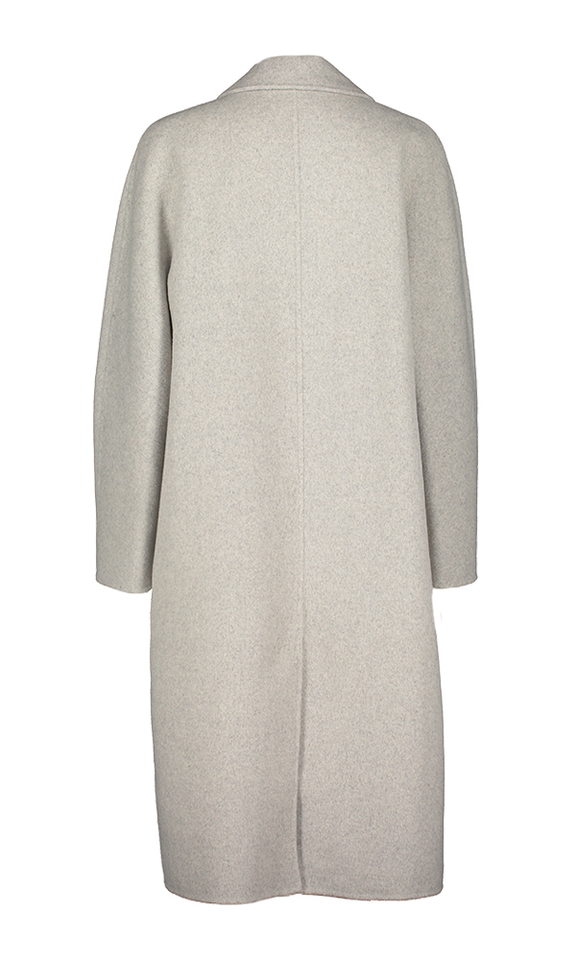 Grijze lange mantel Diodato Kocca