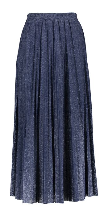 Blauwe feestelijke plooirok met glitter Alemanno Kocca