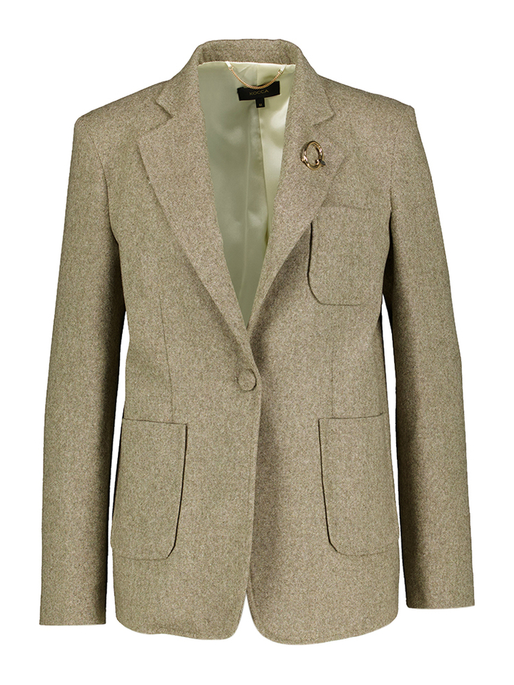 Kaki groene wollen blazer Endacil Kocca 