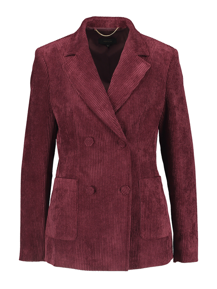 Bordeaux blazer in ribfluweel Aphelia Kocca 