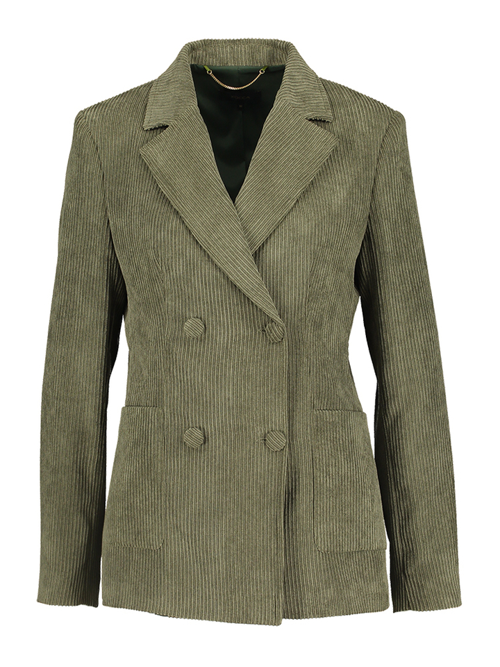 Kaki groene blazer in corduroy Aphelia