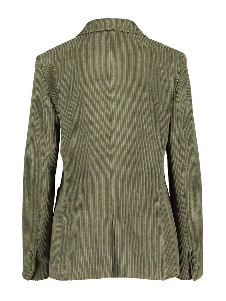 Kaki groene blazer in corduroy Aphelia