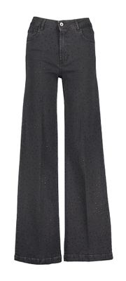 Zwarte straight jeans met strass Donvina Kocca