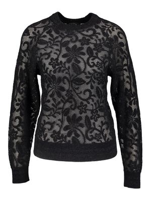 Zwarte pull met motief Giole Kocca