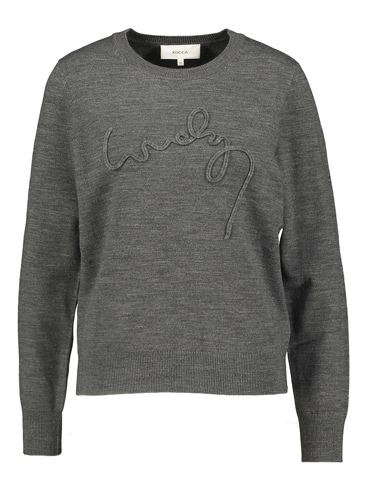 Donkergrijze pull met ronde hals Catteo Kocca 