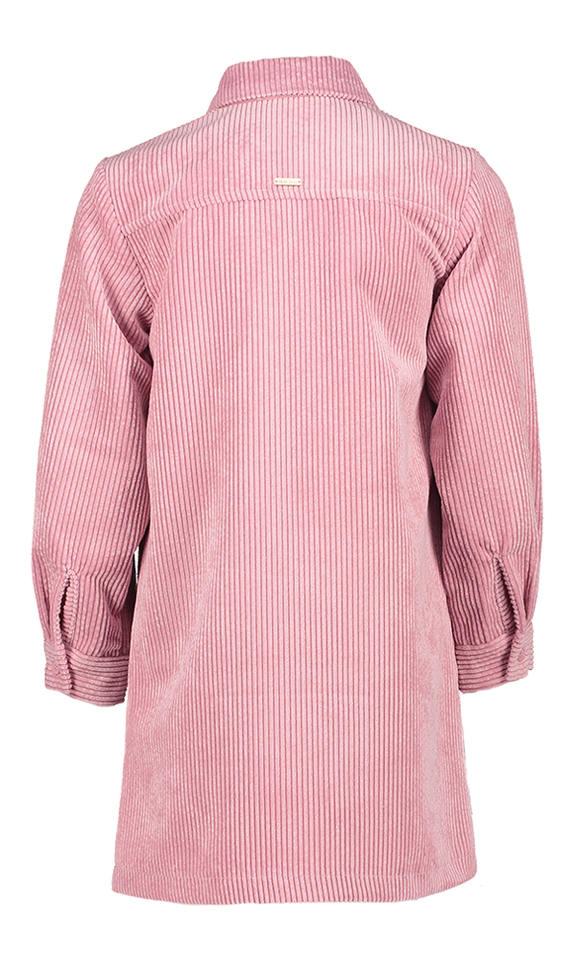 Blush pink ribfluwelen jurk Stephanie Blue Bay