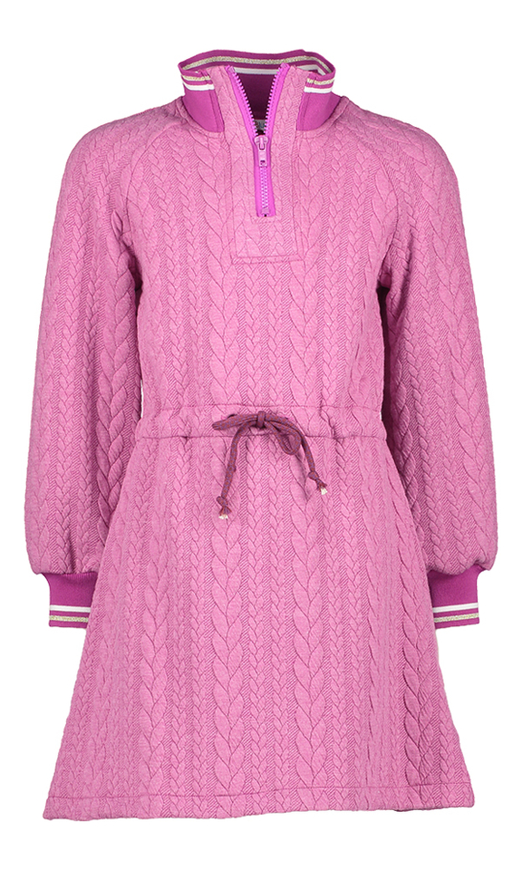 Paarse jurk met kabel detail Blue Bay